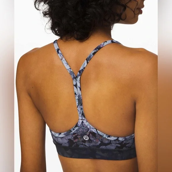 Lululemon Flow Y Bra Nulu Nightfall Blossom Multi Flow Y Loungline Bra Size 4 - Picture 5 of 9